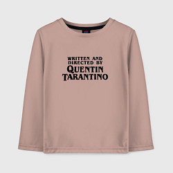 Лонгслив хлопковый детский Quentin Tarantino, цвет: пыльно-розовый