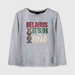Лонгслив хлопковый детский ДНК - Беларусь, цвет: меланж
