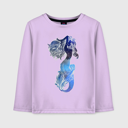 Детский лонгслив Русалка / Лаванда – фото 1