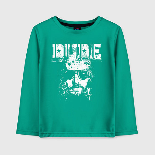 Детский лонгслив Dude / Зеленый – фото 1