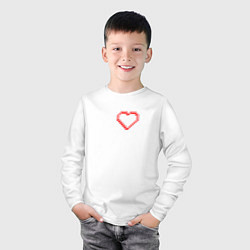 Лонгслив хлопковый детский Пустое Сердце, цвет: белый — фото 2