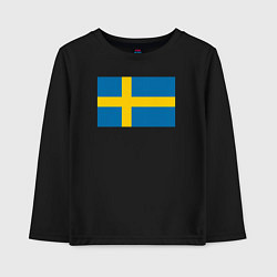 Детский лонгслив Швеция Флаг Швеции