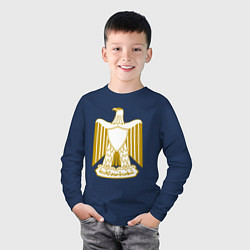 Лонгслив хлопковый детский Египет Египетский герб, цвет: тёмно-синий — фото 2