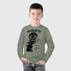 Лонгслив хлопковый детский Шарлотта Катакури One Piece, цвет: авокадо — фото 2