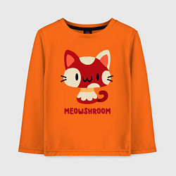 Лонгслив хлопковый детский Meowshroom, цвет: оранжевый