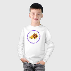 Лонгслив хлопковый детский Phoenix NBA, цвет: белый — фото 2