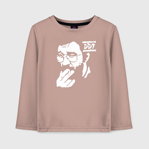 Детский лонгслив DDT Юрий Шевчук / Пыльно-розовый – фото 1