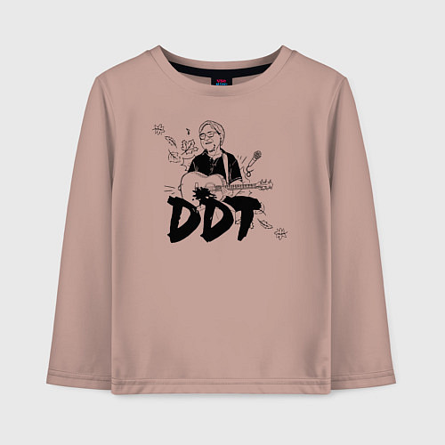 Детский лонгслив DDT Юрий Шевчук / Пыльно-розовый – фото 1