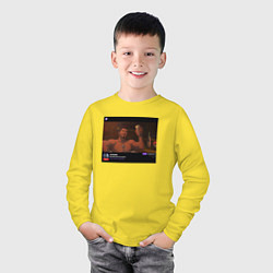 Лонгслив хлопковый детский Ведьмак на стриме, цвет: желтый — фото 2