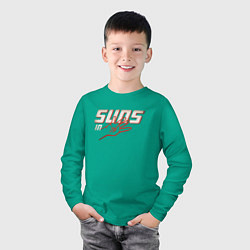 Лонгслив хлопковый детский Suns In 4, цвет: зеленый — фото 2