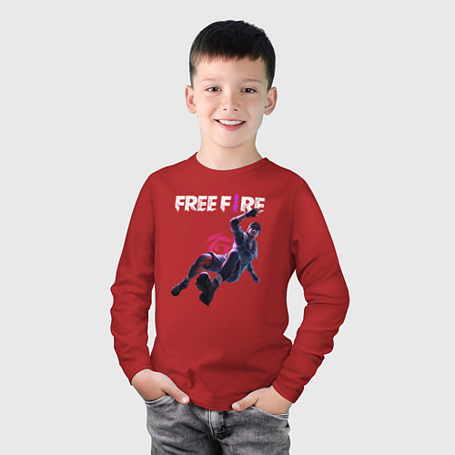 Детский лонгслив Фри фаер Free fire / Красный – фото 3