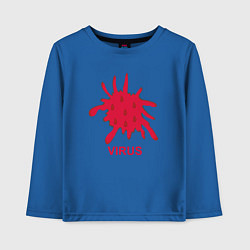 Лонгслив хлопковый детский Virus, цвет: синий