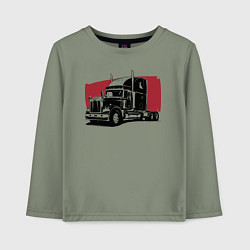 Детский лонгслив Truck red