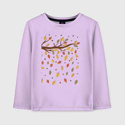 Детский лонгслив Листья