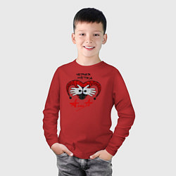 Лонгслив хлопковый детский Алиса - Черная Метка, цвет: красный — фото 2