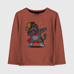 Лонгслив хлопковый детский Дэбкот, цвет: кирпичный