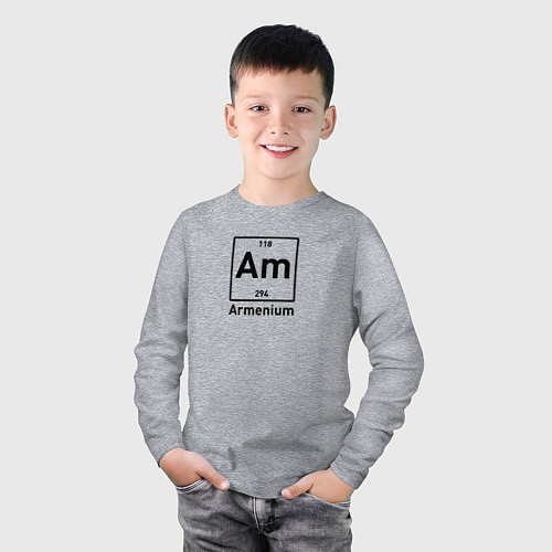 Детский лонгслив Am -Armenium / Меланж – фото 3