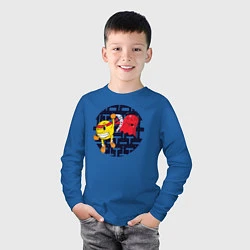 Лонгслив хлопковый детский Pac-Man, цвет: синий — фото 2