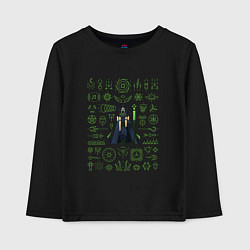 Лонгслив хлопковый детский Rubick, цвет: черный
