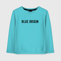 Лонгслив хлопковый детский BLUE ORIGIN, цвет: бирюзовый