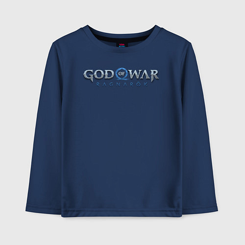 Детский лонгслив God of War Ragnarok лого / Тёмно-синий – фото 1