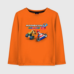 Лонгслив хлопковый детский Mariokart 8 Deluxe гонка, цвет: оранжевый