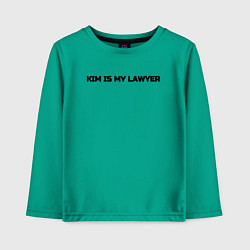 Лонгслив хлопковый детский Ким - мой адвокат, цвет: зеленый