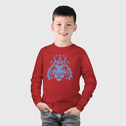 Лонгслив хлопковый детский Царь Тигр, цвет: красный — фото 2