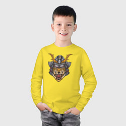 Лонгслив хлопковый детский Tiger Samurai, цвет: желтый — фото 2