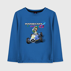 Лонгслив хлопковый детский Луиджи крутой гонщик, цвет: синий