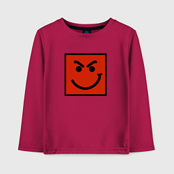 Лонгслив хлопковый детский BON JOVI HAVE A NICE DAY SMILE LOGO, цвет: маджента