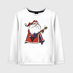 Детский лонгслив Дед Мороз гитарист
