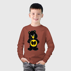 Лонгслив хлопковый детский Wu-Tang Bear, цвет: кирпичный — фото 2