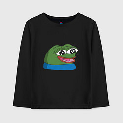 Лонгслив хлопковый детский Pepe happy Пепе хеппи, цвет: черный