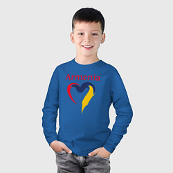 Лонгслив хлопковый детский Armenia Heart, цвет: синий — фото 2