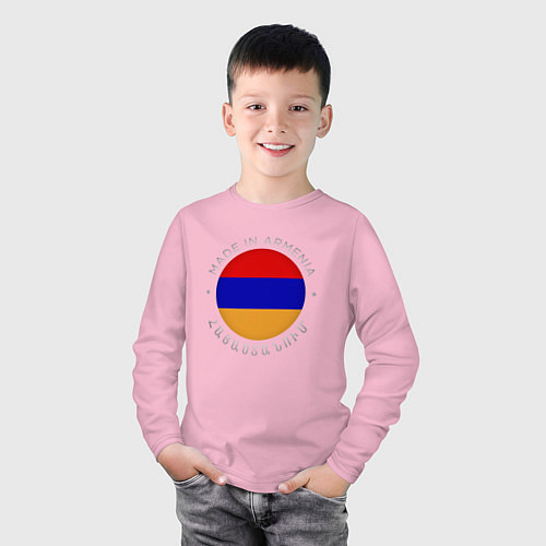 Детский лонгслив Сделано в Армении / Светло-розовый – фото 3