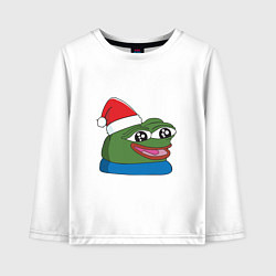 Детский лонгслив Pepe, pepe happy, Пепе хеппи, pepe happy new year