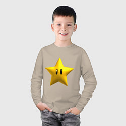 Лонгслив хлопковый детский PowStar, цвет: миндальный — фото 2