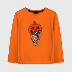 Лонгслив хлопковый детский Pumpkin Puke, цвет: оранжевый
