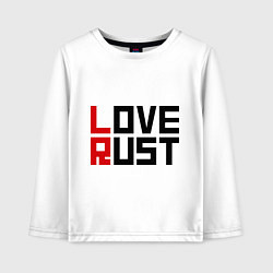 Детский лонгслив Love Rust