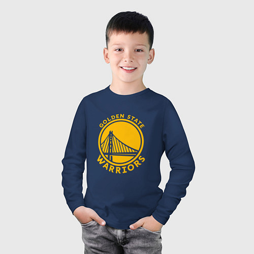 Детский лонгслив Golden state Warriors NBA / Тёмно-синий – фото 3