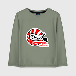 Лонгслив хлопковый детский JDM maniac, цвет: авокадо