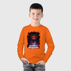Лонгслив хлопковый детский POPPY PLAYTIME: HORROR, цвет: оранжевый — фото 2