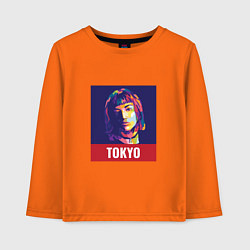 Лонгслив хлопковый детский Tokyo - Токио, цвет: оранжевый