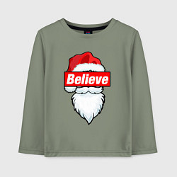 Детский лонгслив I Believe In Santa Я Верю В Санту