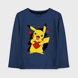 Детский лонгслив ПИКАЧУ И СЕРДЕЧКО POKENON PIKACHU LOVE