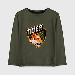 Детский лонгслив Тигр Tiger логотип