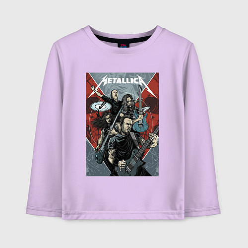 Детский лонгслив Metallica - cool dudes! / Лаванда – фото 1