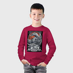 Лонгслив хлопковый детский Metallica - Michigan playbill Grand Rapids, цвет: маджента — фото 2