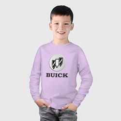 Лонгслив хлопковый детский Gray gradient Logo Buick, цвет: лаванда — фото 2